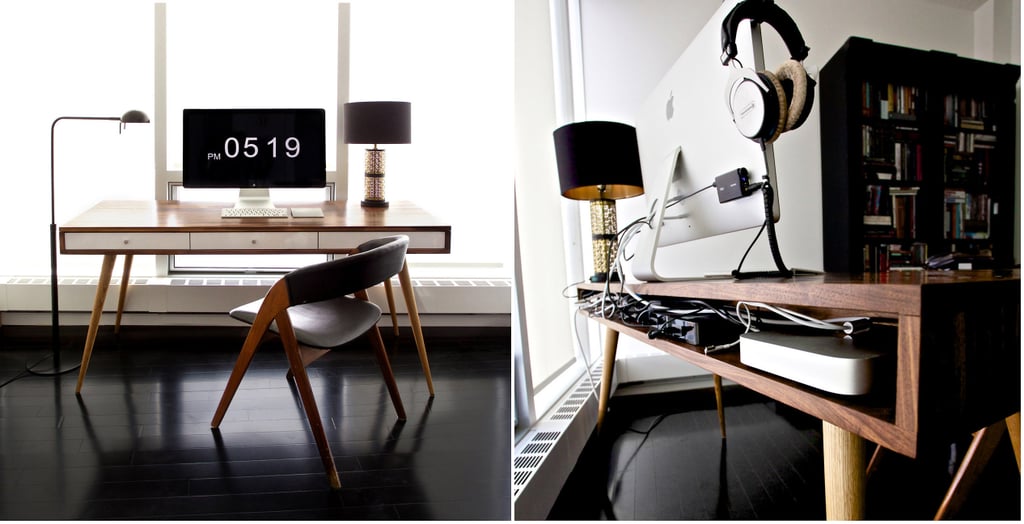 Desk with cord management Gadgets For Small Spaces POPSUGAR Tech