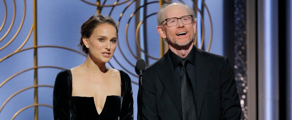 Natalie Portman Presenting at the Golden Globes 2018 Video