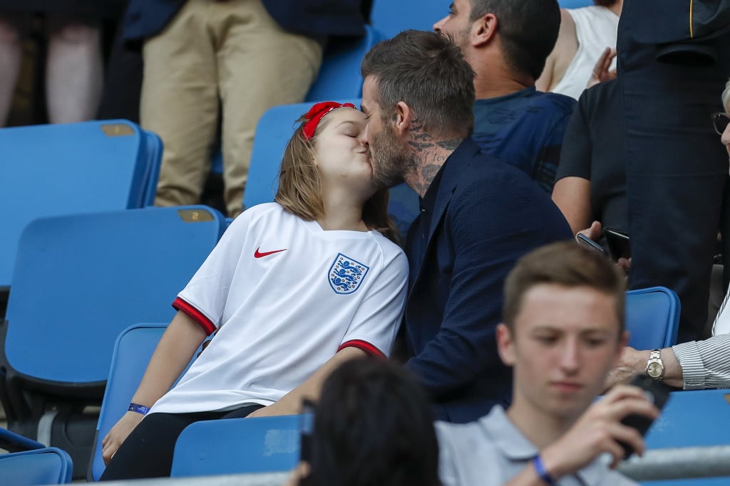 Most recently, the former professional soccer player took the time to kiss Harper at the Women's World Cup quarterfinal match, where the pair were cheering on England.