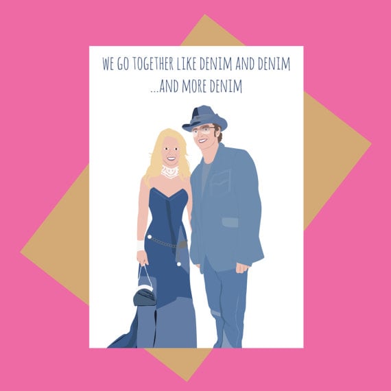 Justin and Britney Spears Card