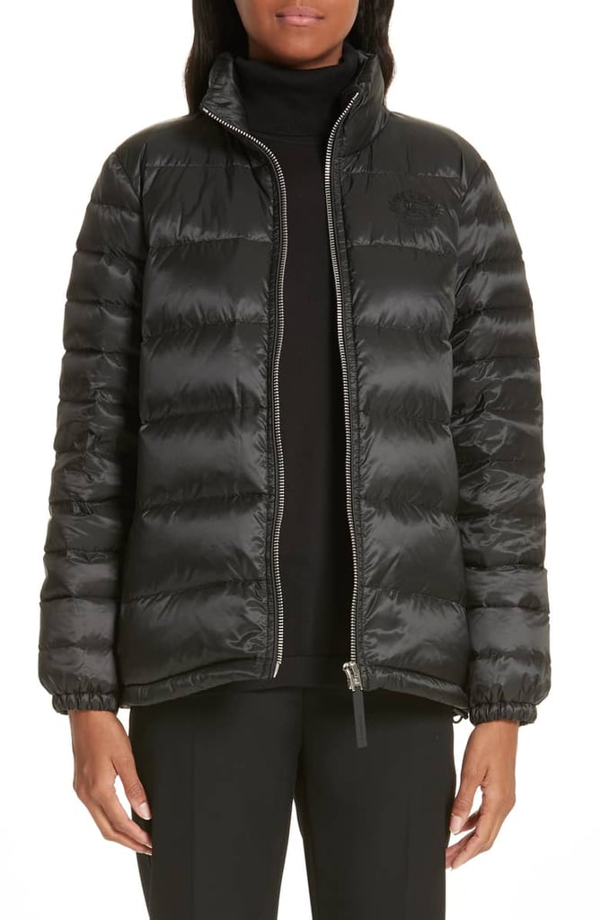 Logo Quilted Down Puffer Coat