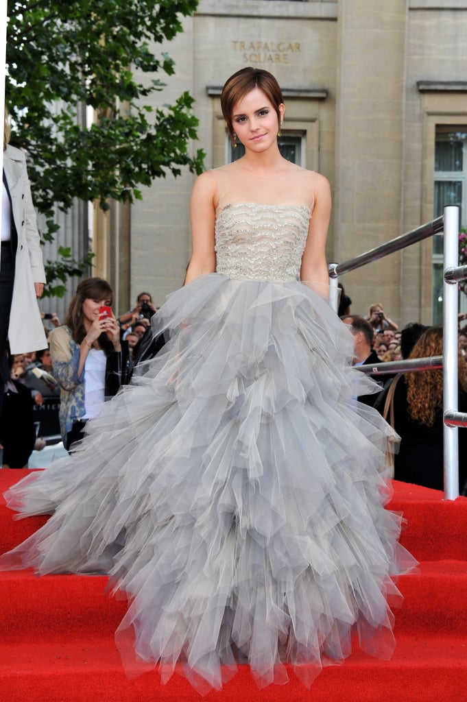 Emma Watson in Oscar de la Renta at the Harry Potter and the Deathly Hallows: Part 2 London Premiere