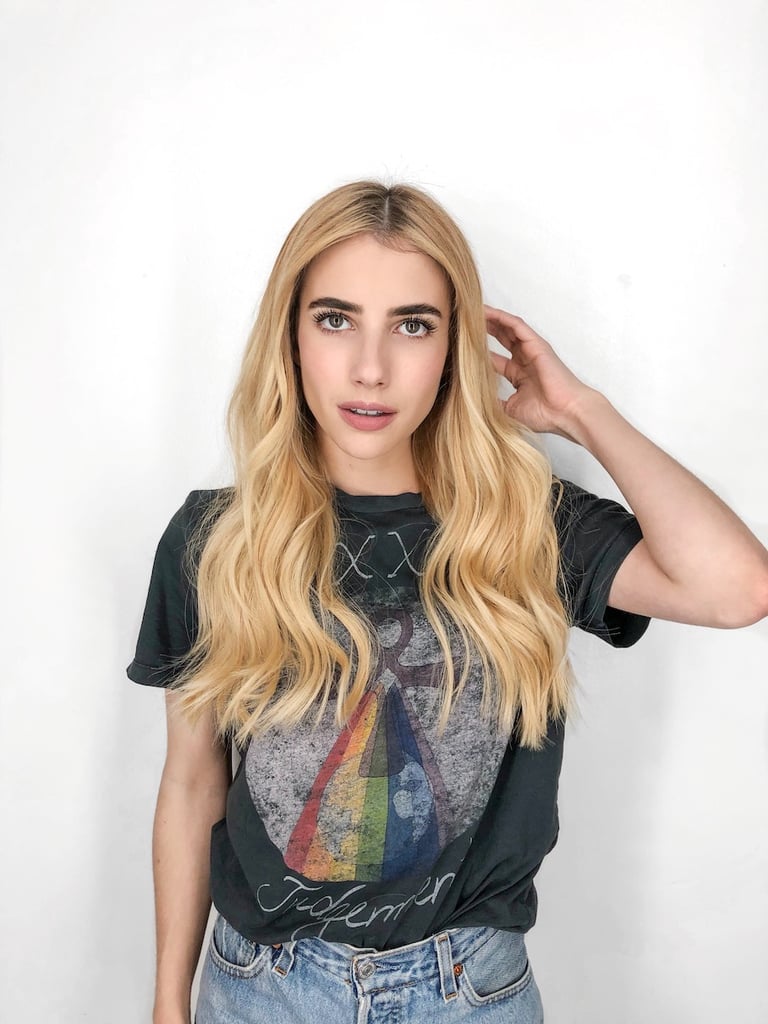 Emma Roberts Dyed Her Hair Honey Blond Popsugar Beauty 