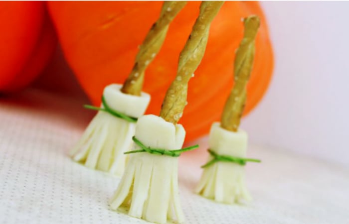 Witch Broom Pretzels and Cheese