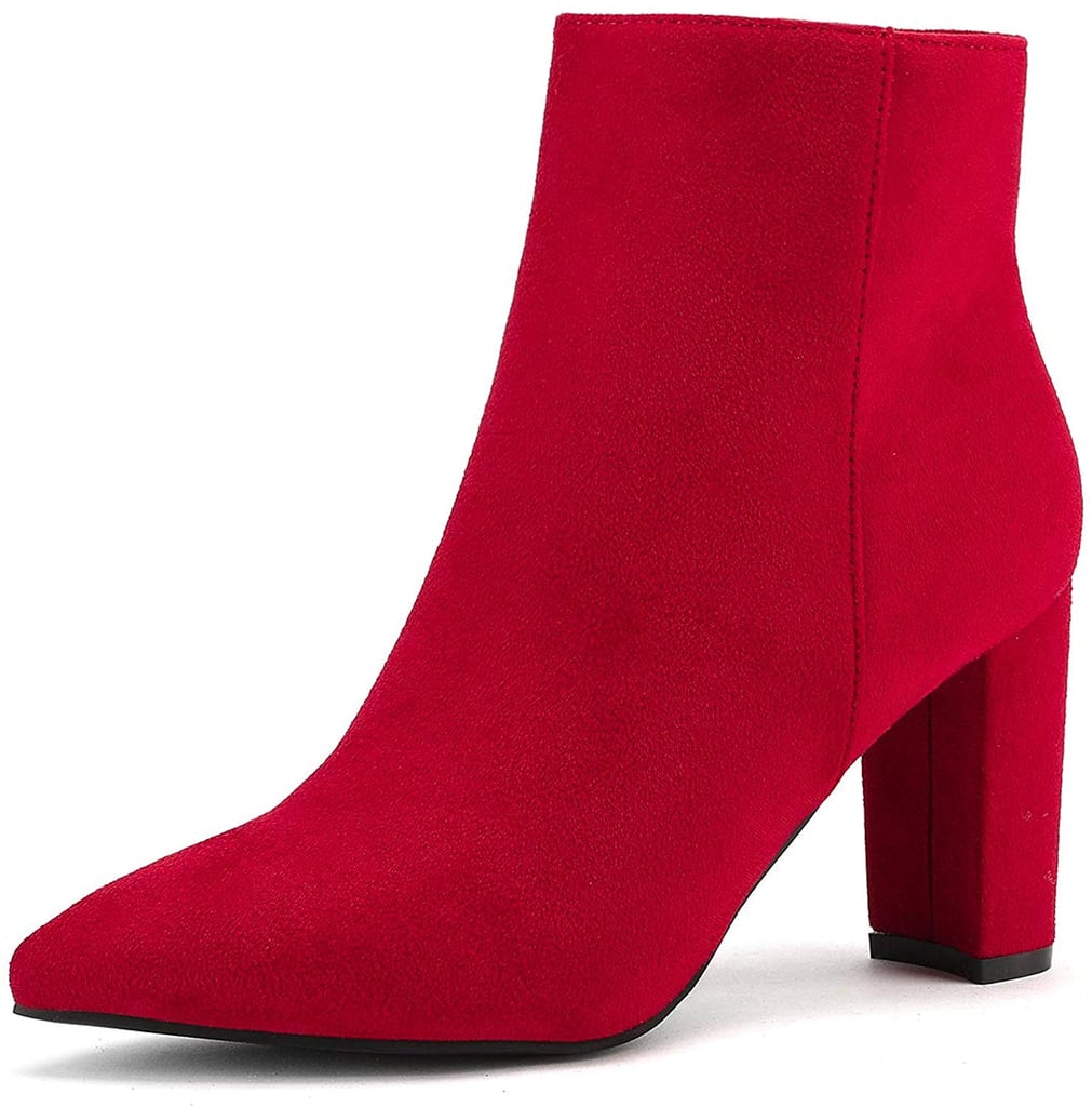 DREAM PAIRS Chunky High Heel Ankle Booties