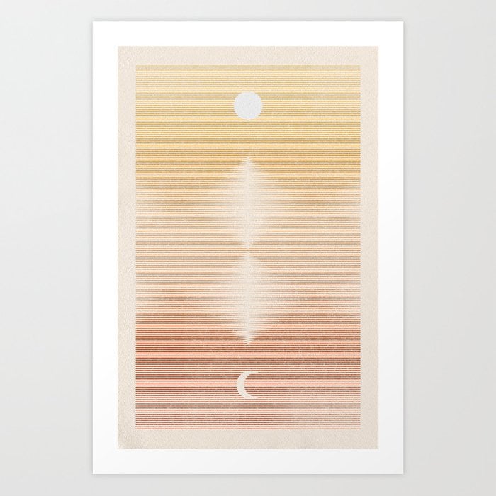 Society6 Rising Moon Art Print by Devantelouis