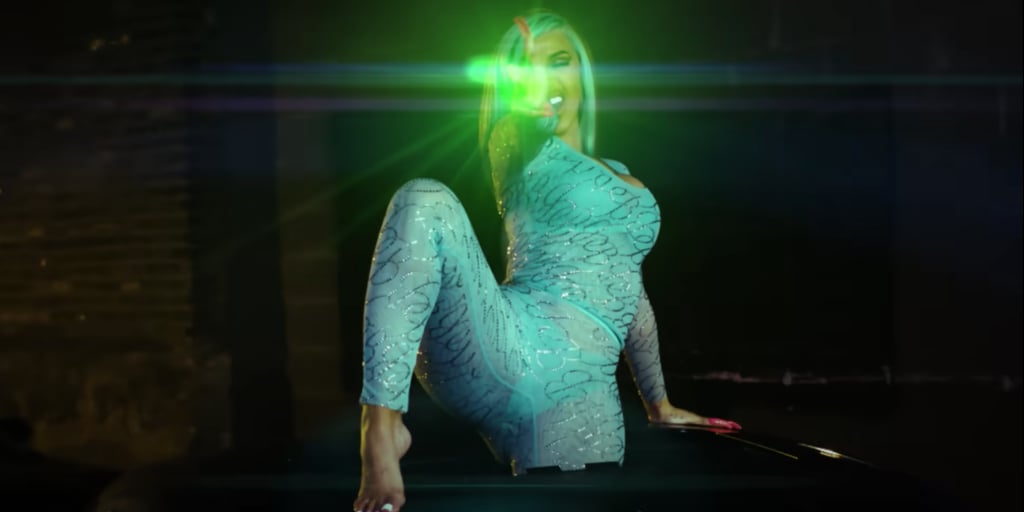 Cardi B's Blue Two-Piece Set For "Point Me 2"
