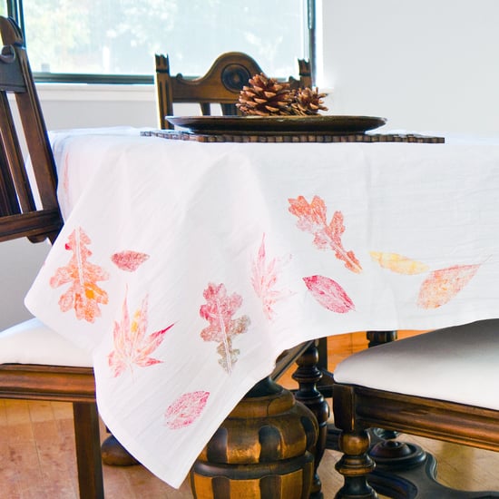 DIY Fall Leaf Tablecloth