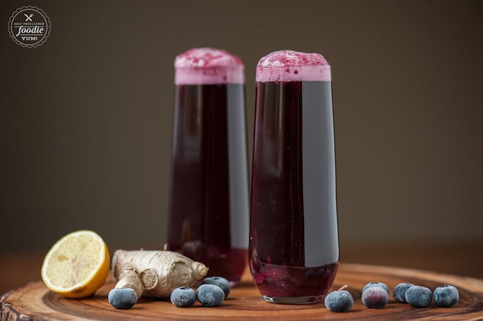 Blueberry Ginger Bellini