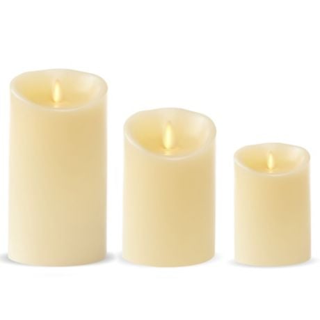 Luminara Real-Flame Effect 4.5-Inch Pillar Candle