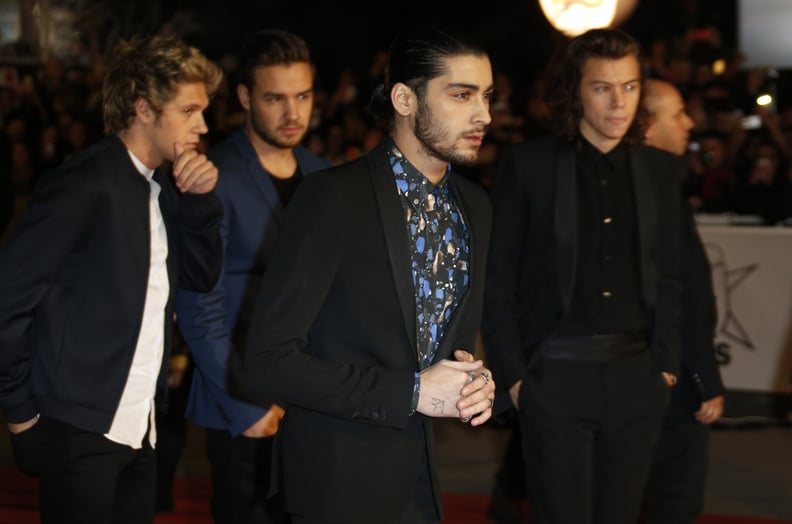 Niall Horan, Liam Payne, Zayn Malik, and Harry Styles at the NRJ Awards in 2014