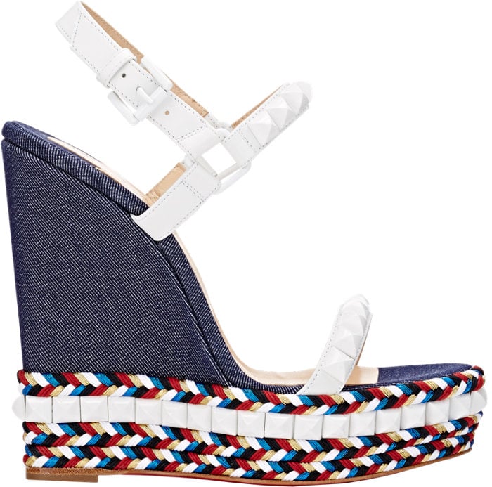 Christian Louboutin Studded Cataclou Platform Espadrilles