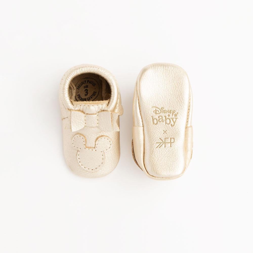 Platinum Mickey Mouse Bow Moccs