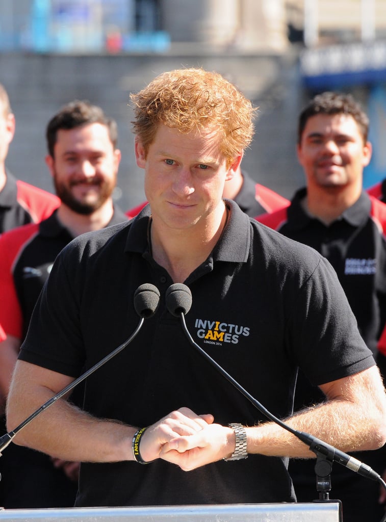 Prince Harry attended a photocall for the Invictus Games in London on Wednesday.