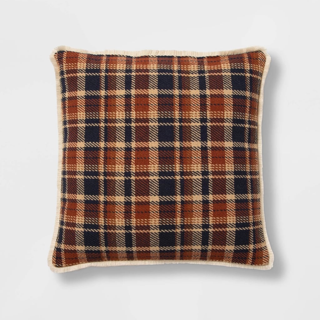 Woven Plaid Oversize Square Pillow