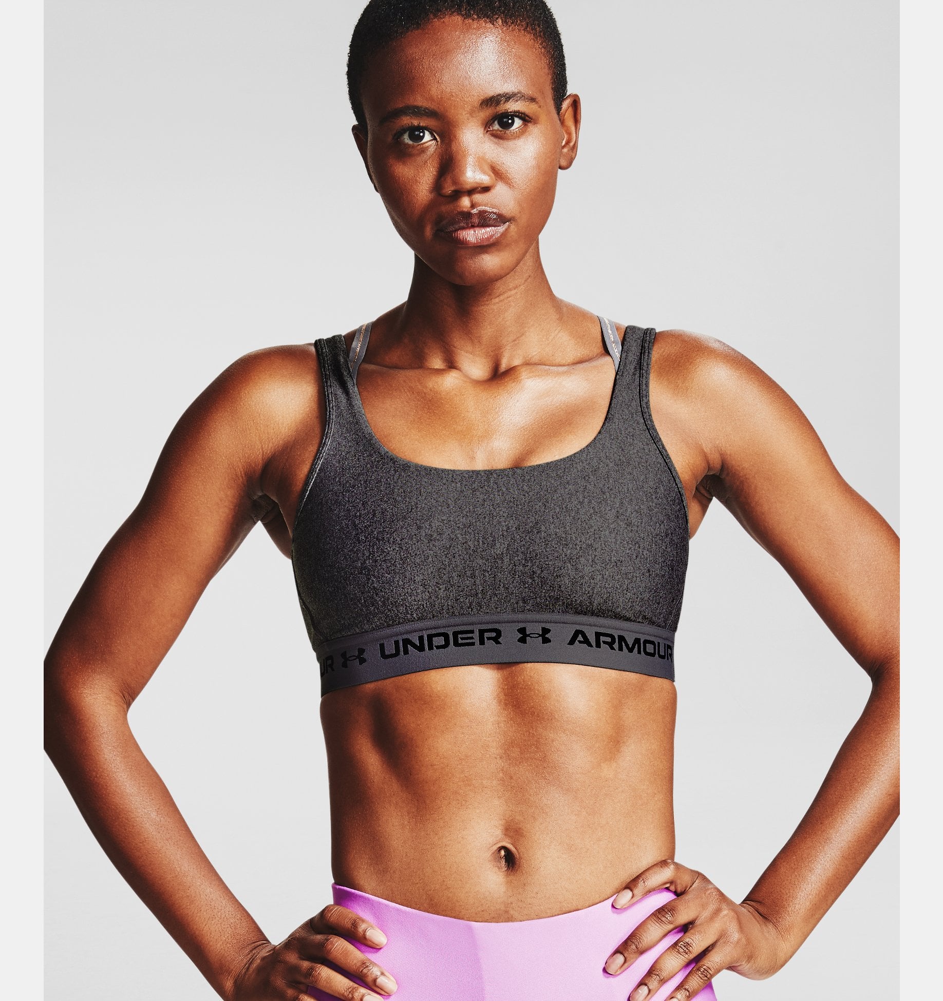 Under Armour Gym Fitness Mid Impact Sports Bra 1301541 Womens Small Fast  Ship