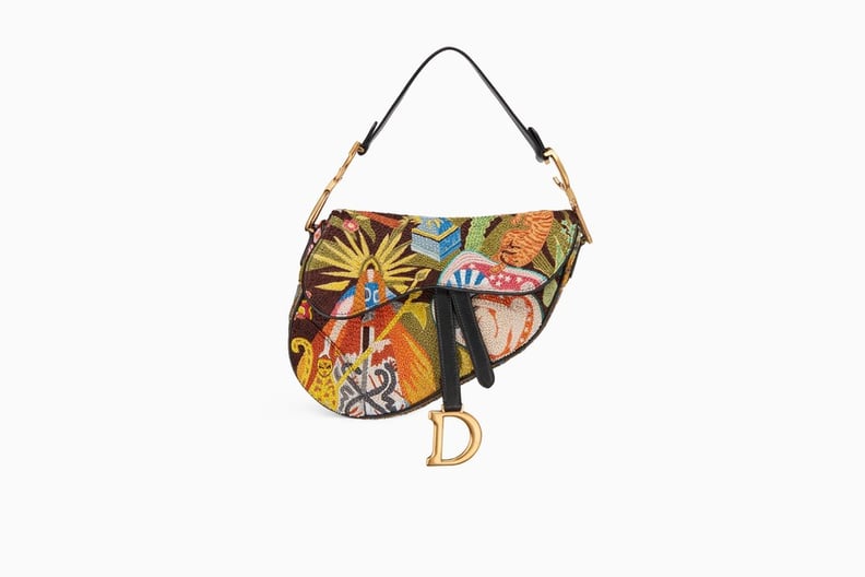 Dior Mini Saddle Bag in Embroidered Canvas