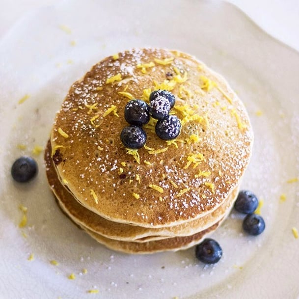 Start your day off feeling energized by using vitamin-C-rich lemons in your pancake recipe. Here's a vegan lemon pancake recipe to try. 
Source: Instagram user naturalsweetrecipes