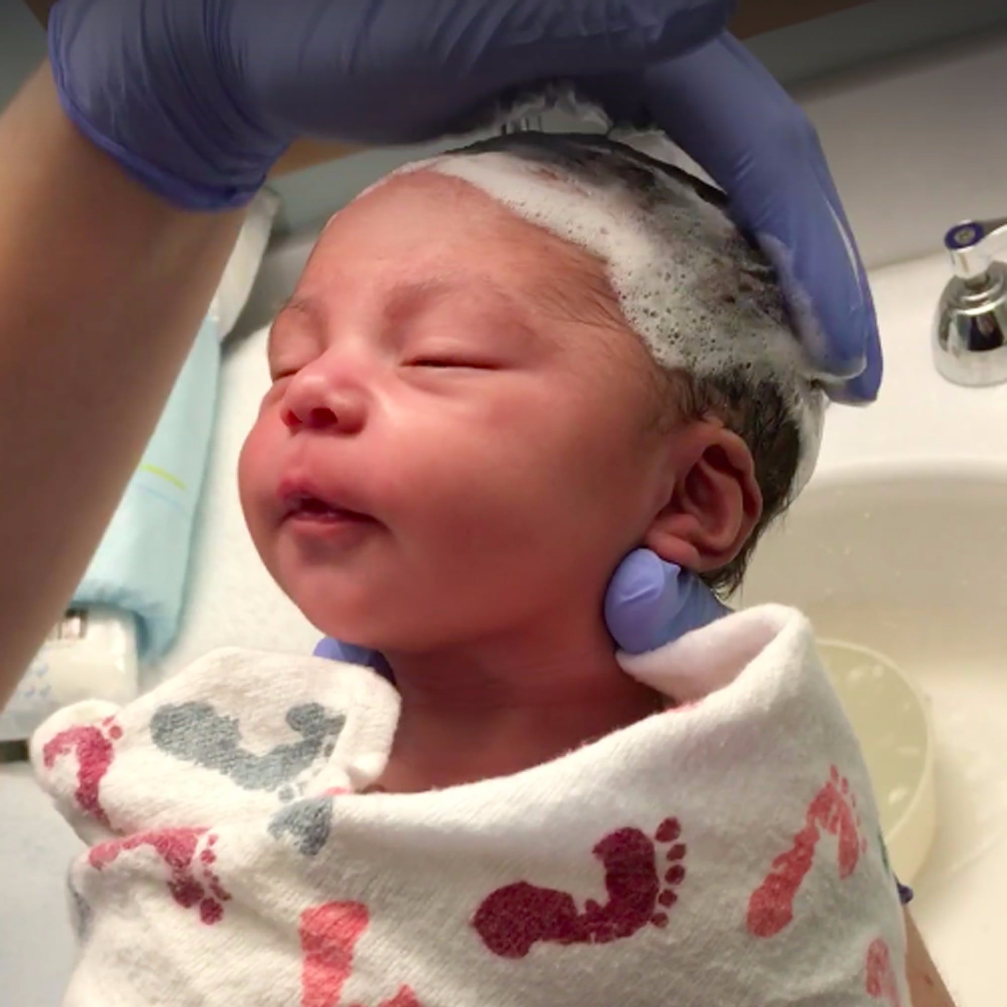 Baby Getting Hair Washed Viral Video | POPSUGAR Moms