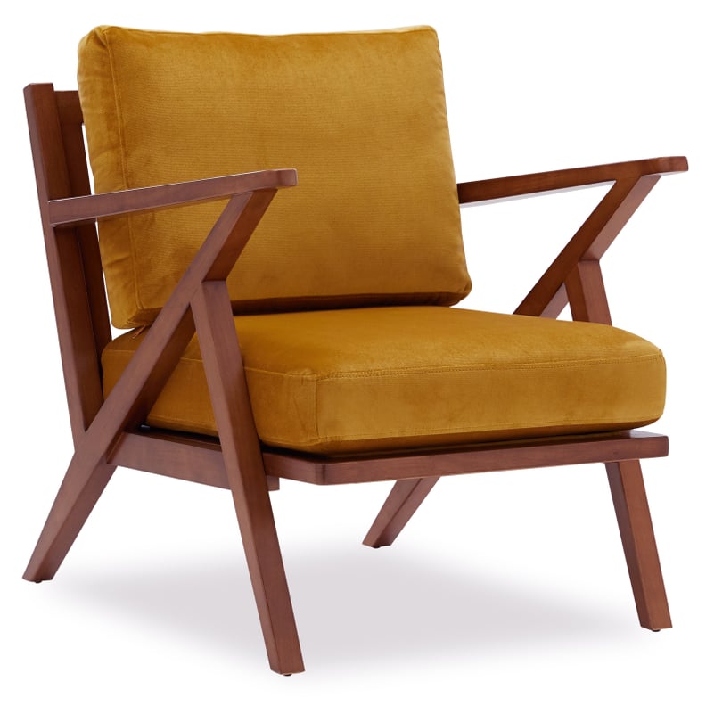 Velvet Mid-Century Accent Chair