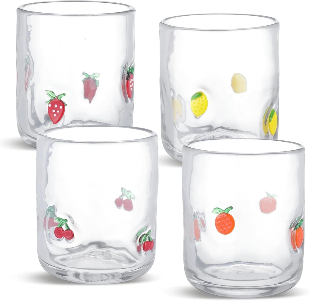 SiliFine 4 Pack Fruit Icon Juice Glasses Set ($44, originally $53)
If your kitchen could use a little personality boost, these fruit-icon juice glasses are a playful way to do it. They bring just enough color and charm to your countertop or brunch table, making everything from morning OJ to afternoon iced matcha feel fun (and very spring-coded).