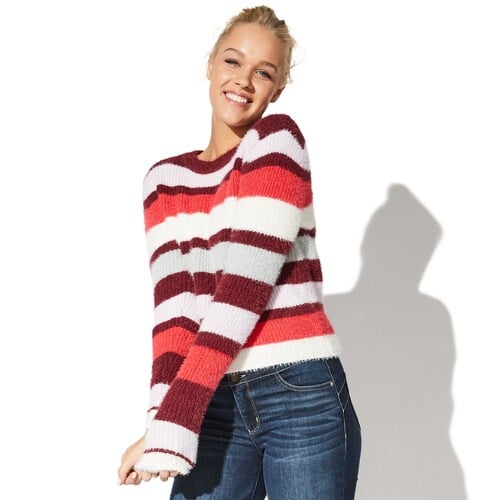 Vylette Stripe Eyelash Sweater