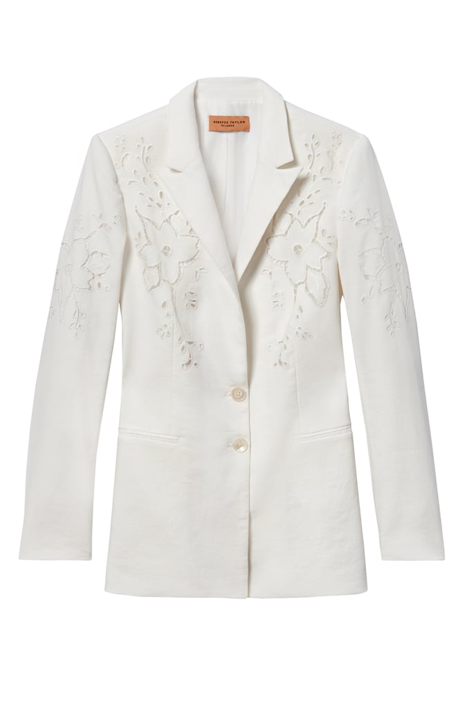 Rebecca Taylor Tailored Eyelet Embroidered Jacket