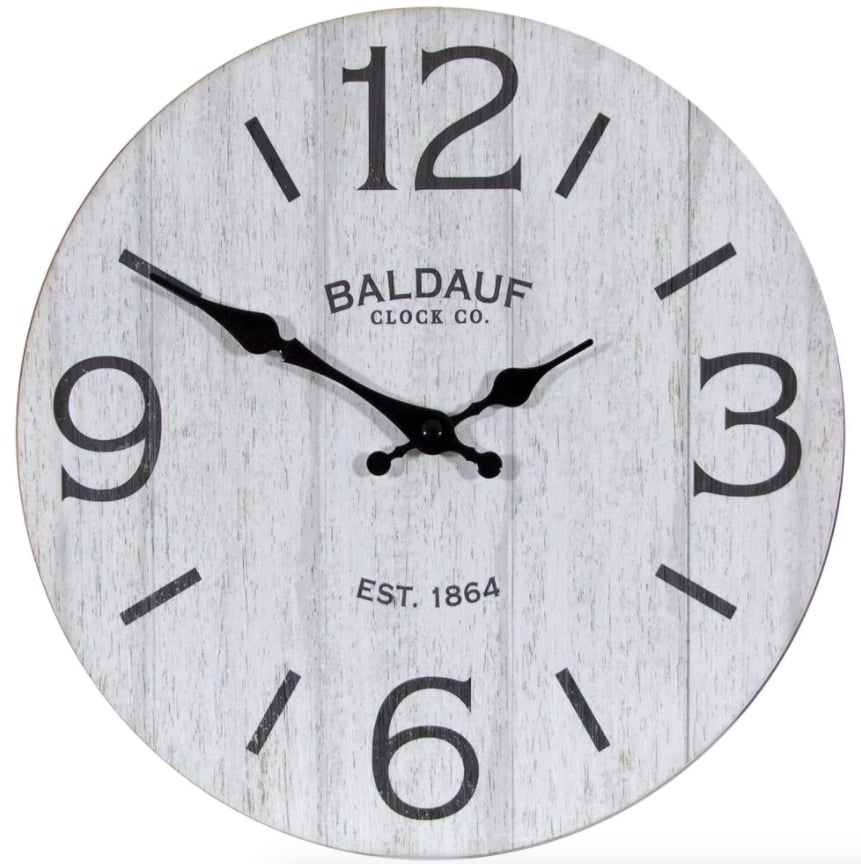 allen + roth Analog Round Wall Clock