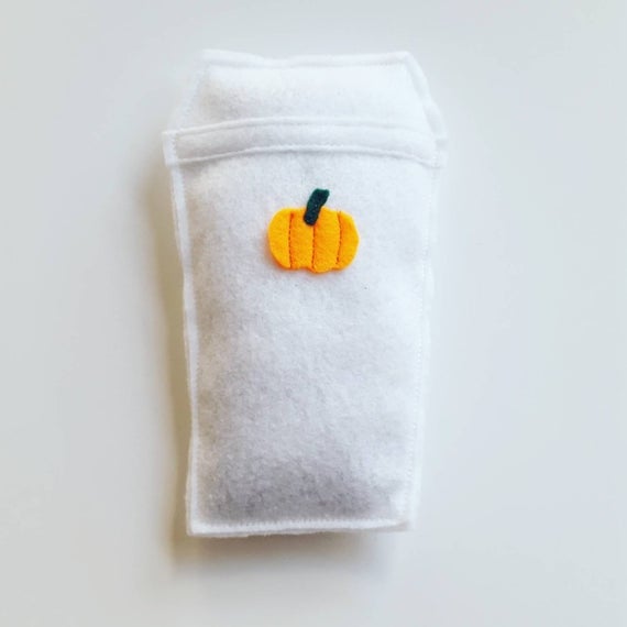 Ticketybootique Pumpkin Spice Latte Organic Catnip Cat Toy