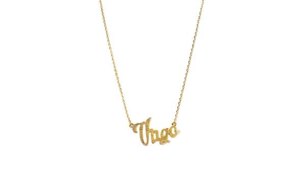 Cursive Zodiac Necklace