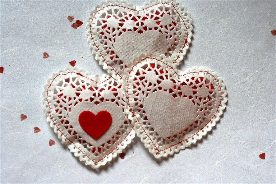 Doily Candy Hearts