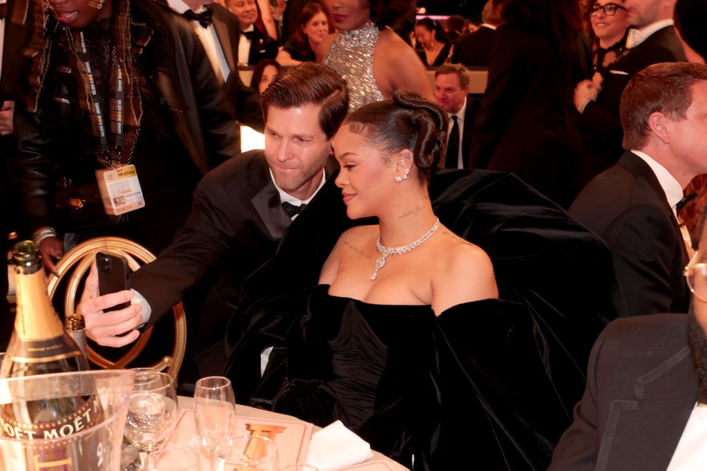Rihanna's Updo Hairstyle at the 2023 Golden Globes