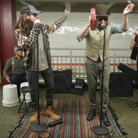 Adam Levine and Jimmy Fallon in Disguise in NYC Subway