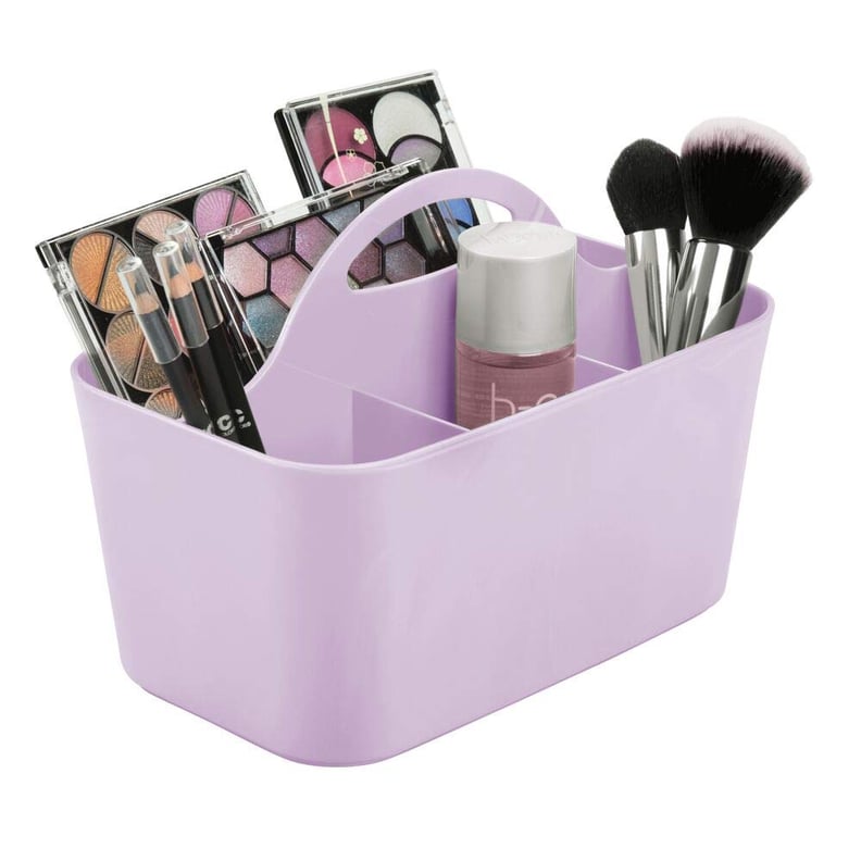 mDesign Makeup Storage Organizer Caddy Tote, Divided Basket Bin, X-Large