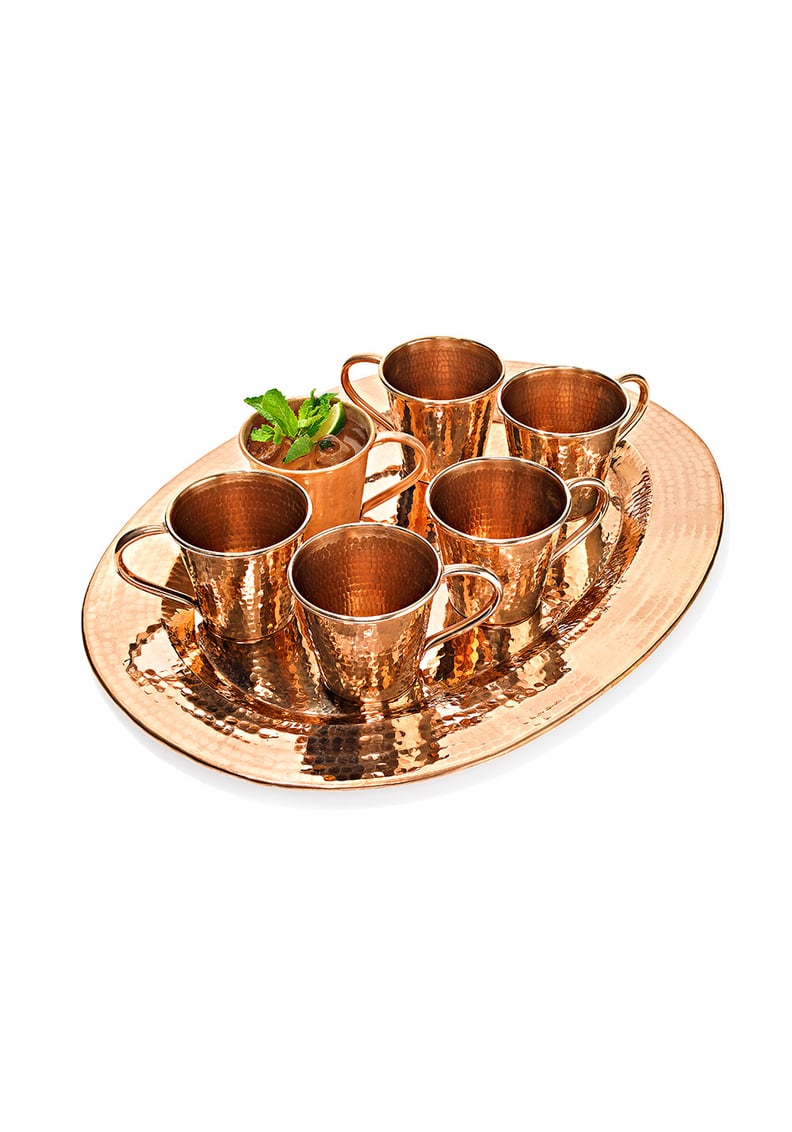 Copper Moscow Mule and Platter Set