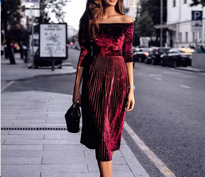 Velvet dresses on sales amazon