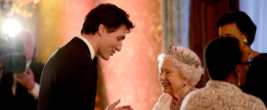 Queen Elizabeth and Justin Trudeau at Commonwealth Reception