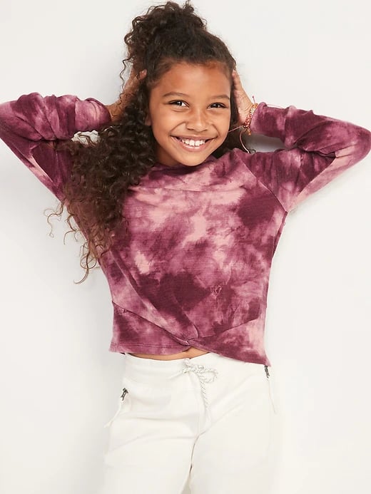Old Navy Cozy-Knit Twist-Hem Pullover Hoodie for Girls