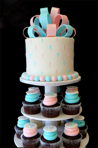 Pink and Blue Cupcake Stand