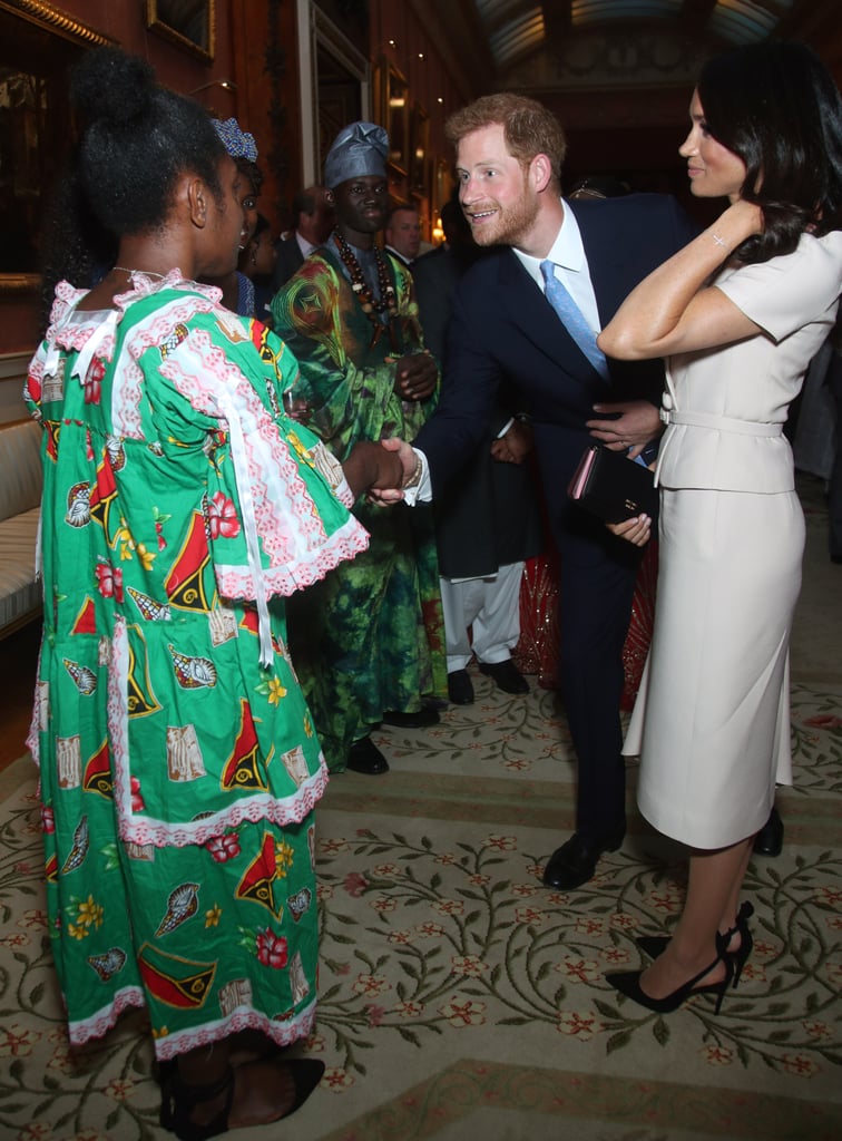 Meghan Markle Pink Prada Dress at Queen's Leader Awards 2018