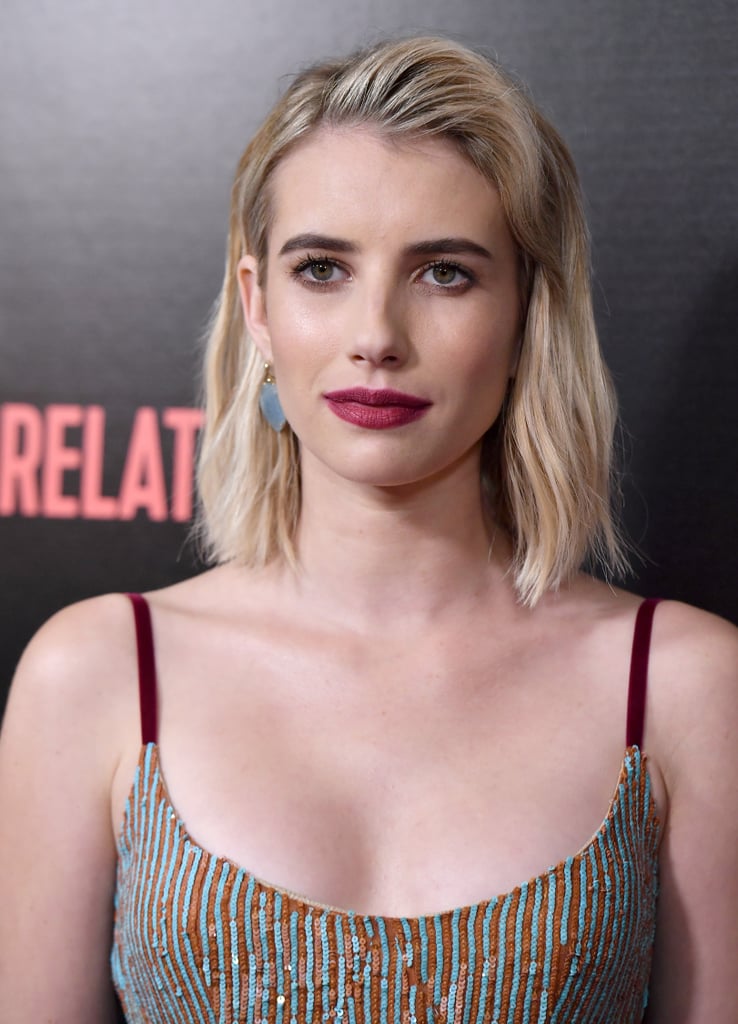 Emma Robert's Blond Crop Cut in 2018