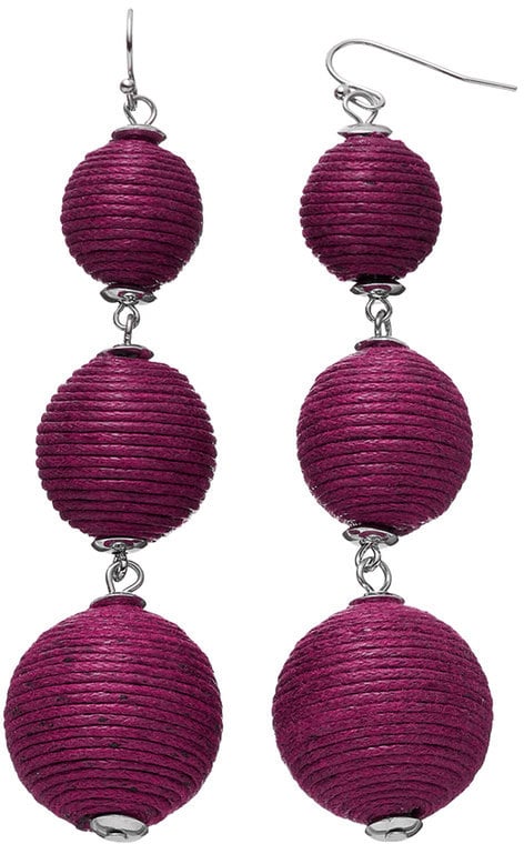 Ball Thread Wrapped Graduated Nickel Free Drop Earrings