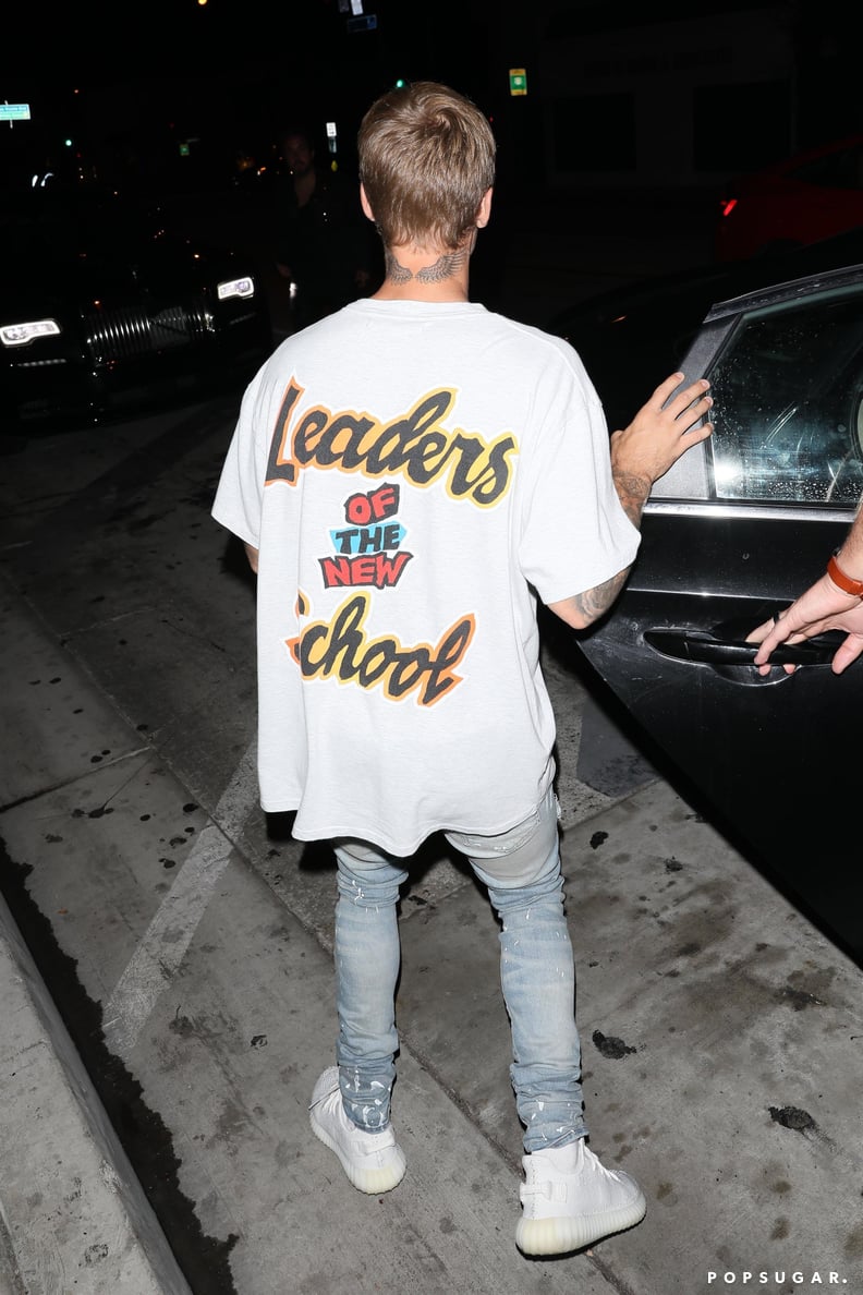 Justin Proving That Vintage Band Tees Never Go Out of Style