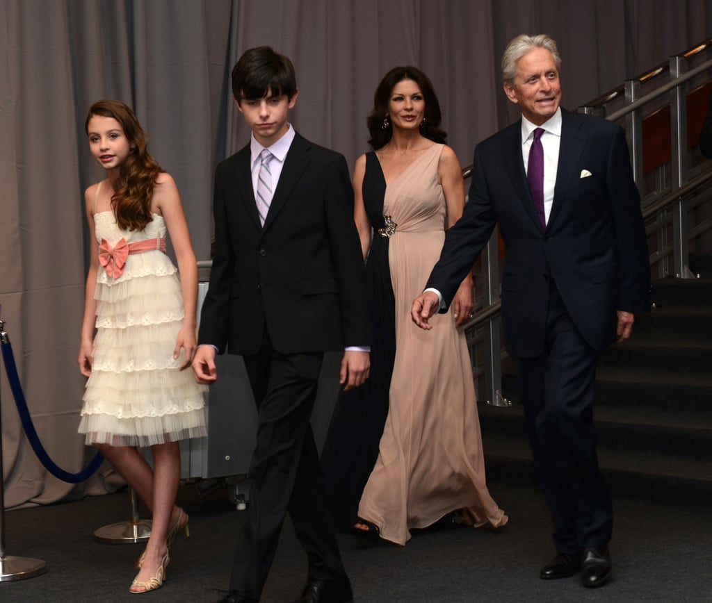 Michael Douglas With Kids on the Red Carpet