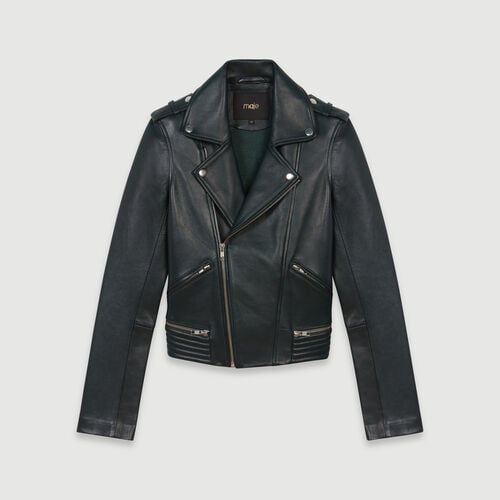 Maje Leather Biker-Style Jacket