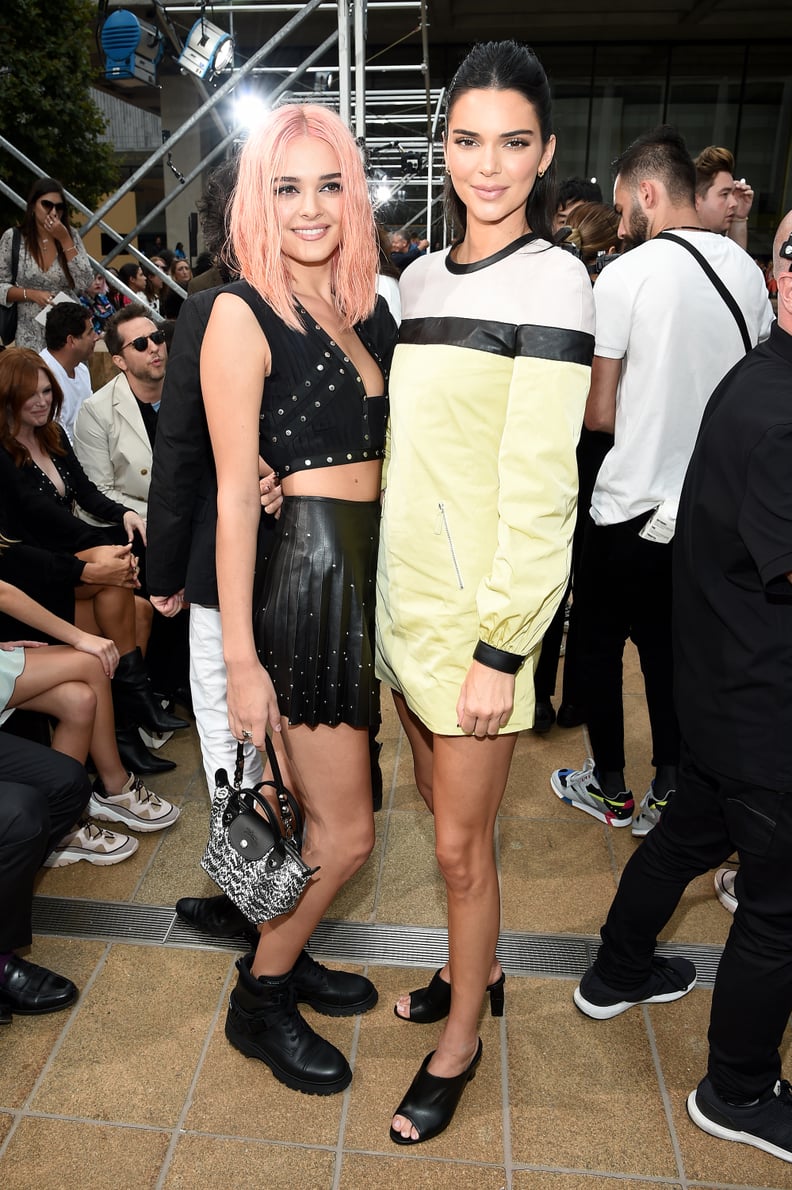 Charlotte Lawrence and Kendall Jenner at Longchamp Spring 2020