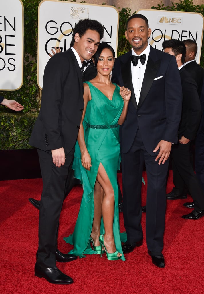 Will Smith and Jada Pinkett Smith arrived at the Golden Globe Awards with Will's son, Trey.