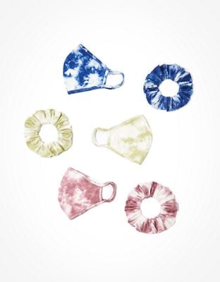 AEO Tie Dye Masks + Scrunchies 3-Pack