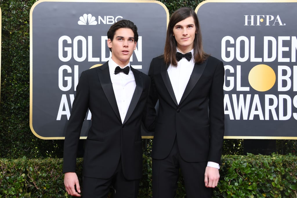 Paris and Dylan Brosnan at the Golden Globes 2020