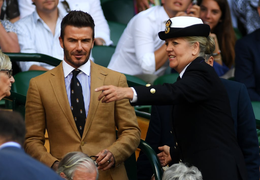 David Beckham and Claire Foy With Their Moms at Wimbledon